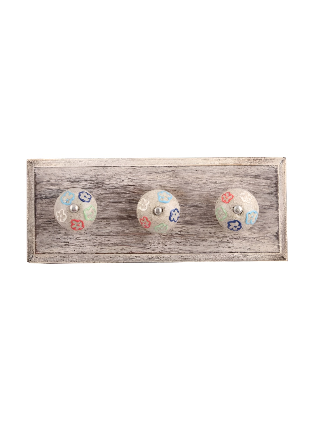 Indianshelf Red & Blue Floral Printed Crackle Melon Rectangle Shape Wooden Wall Hook, Beige
Indianshelf Red & Blue Floral Printed Crackle Melon Rectangle Shape Wooden Wall Hook, Beige