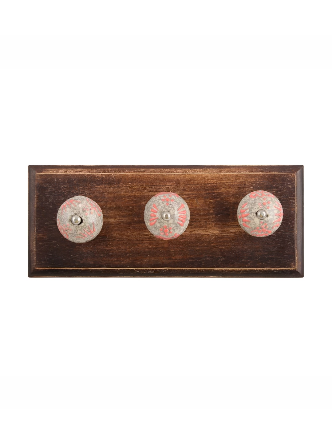 Indianshelf Brown & Pink Floral Printed Crackle Melon Rectangle Shape Wooden Wall Hook
Indianshelf Brown & Pink Floral Printed Crackle Melon Rectangle Shape Wooden Wall Hook