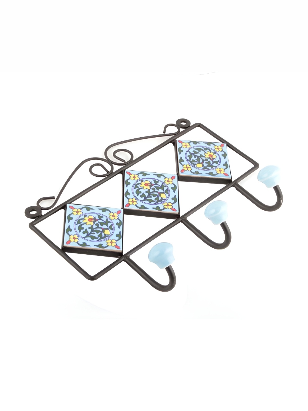 Indianshelf Green & Turquoise Blue Floral Printed Rectangle Shape Ceramic Tile Wall Hook
Indianshelf Green & Turquoise Blue Floral Printed Rectangle Shape Ceramic Tile Wall Hook