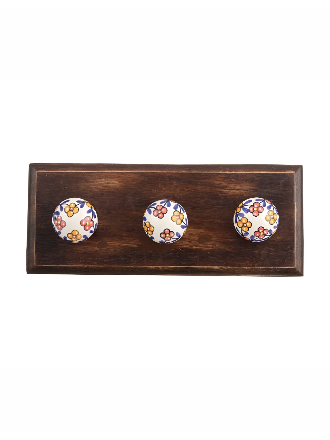 Indianshelf Brown & Mustard Yellow Tiny Flower Printed Wooden Wall Hooks Holder
Indianshelf Brown & Mustard Yellow Tiny Flower Printed Wooden Wall Hooks Holder