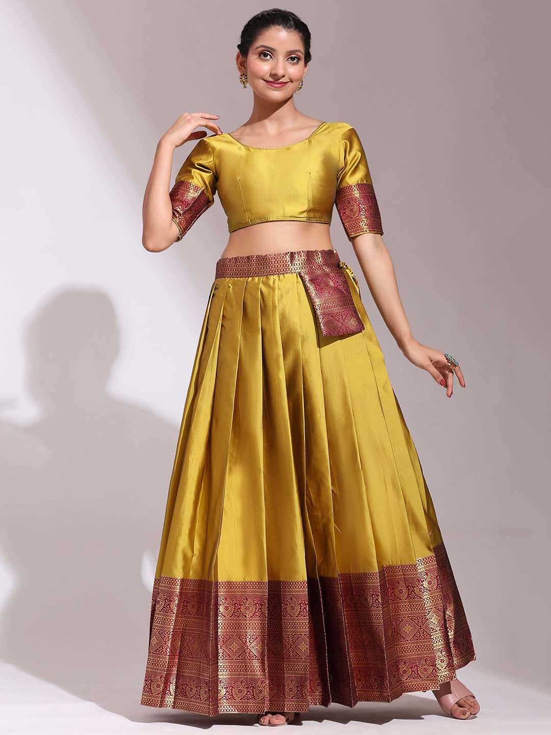 Fabcartz Woven Design Semi-Stitched Lehenga & Unstitched Blouse With Dupatta, Yellow
Fabcartz Woven Design Semi-Stitched Lehenga & Unstitched Blouse With Dupatta, Yellow