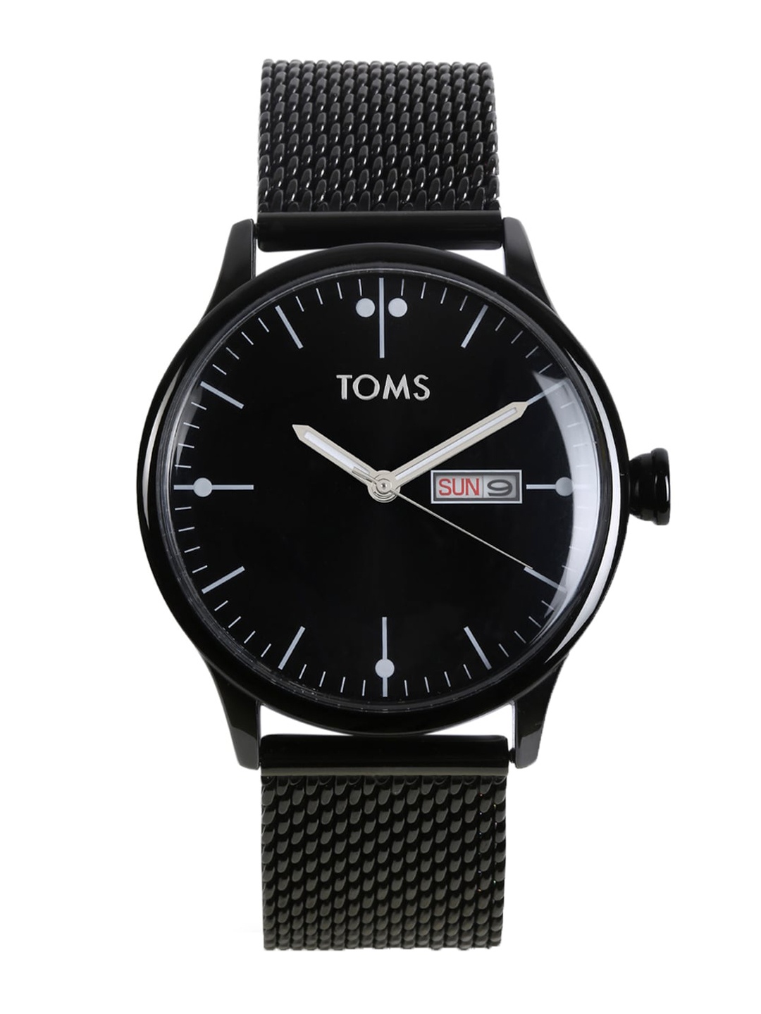 TOMS Men Dial & Stainless Steel Bracelet Style Straps Analogue Watch T11017C-G, Black
TOMS Men Dial & Stainless Steel Bracelet Style Straps Analogue Watch T11017C-G, Black
