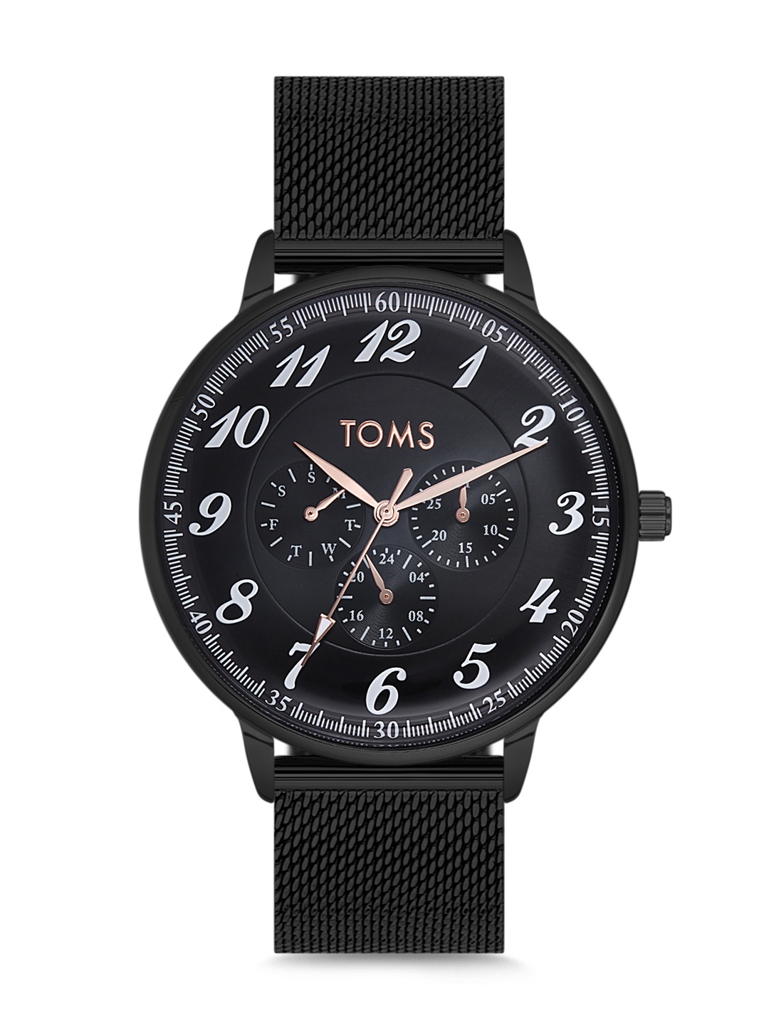 TOMS Men Embellished Dial & Stainless Steel Bracelet Style Straps Analogue Watch T1800C-G, Black
TOMS Men Embellished Dial & Stainless Steel Bracelet Style Straps Analogue Watch T1800C-G, Black