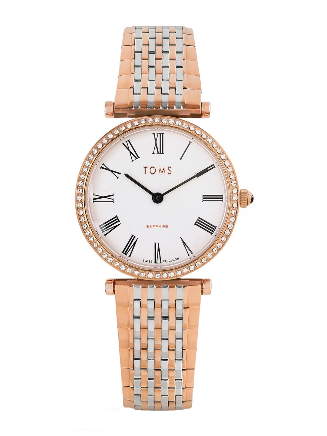 TOMS Women Embellished Dial & Stainless Steel Straps Analogue Watch T1101A-W, Rose gold
TOMS Women Embellished Dial & Stainless Steel Straps Analogue Watch T1101A-W, Rose gold