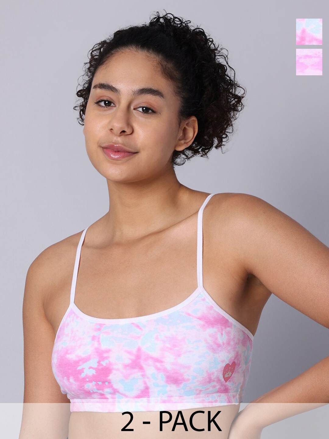 Sillysally Pack of 2 Abstract Printed Full Coverage Workout Bras With All Day Comfort, Pink
Sillysally Pack of 2 Abstract Printed Full Coverage Workout Bras With All Day Comfort, Pink