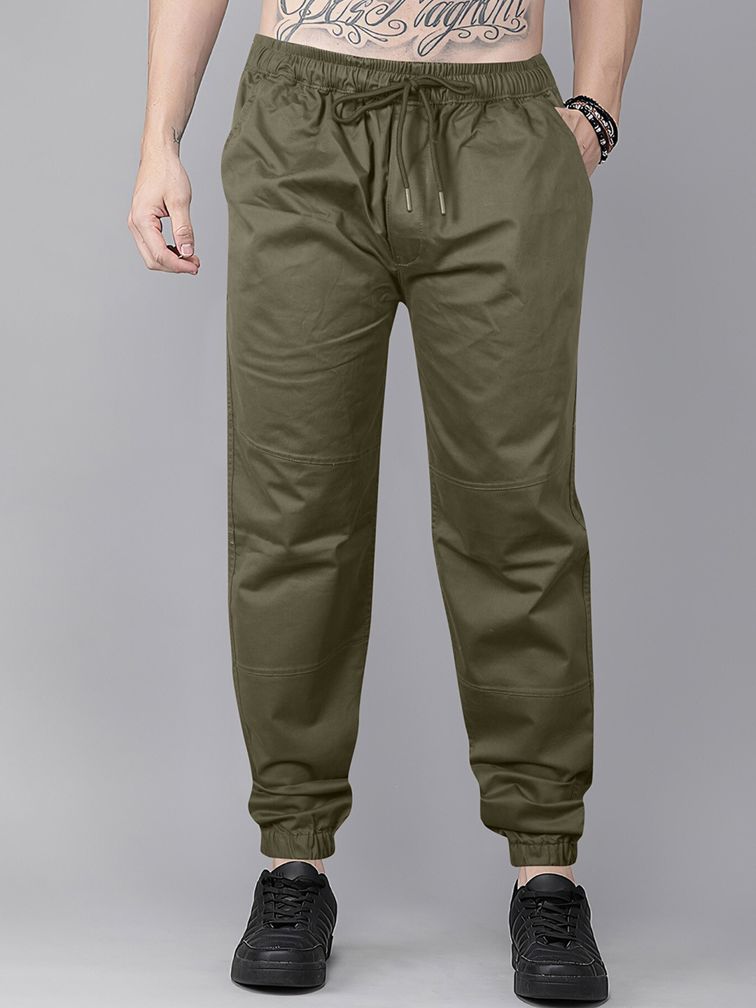 Jb Just BLACK Men Cotton Mid Rise Jogger, Olive
Jb Just BLACK Men Cotton Mid Rise Jogger, Olive