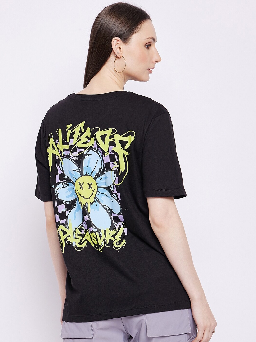 Wear Your Mind Graphic Printed Drop Shoulder Sleeves Oversized Pure Cotton T-shirt, Black
Wear Your Mind Graphic Printed Drop Shoulder Sleeves Oversized Pure Cotton T-shirt, Black