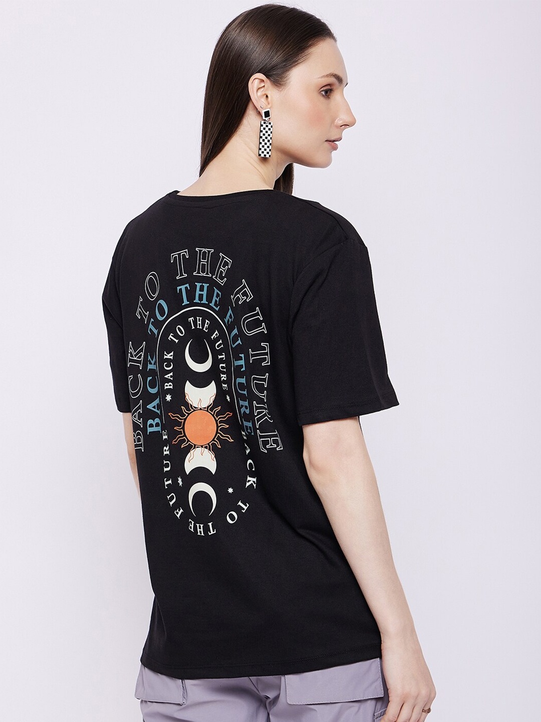 Wear Your Mind Graphic Printed Drop Shoulder Sleeves Oversized Pure Cotton T-shirt, Black
Wear Your Mind Graphic Printed Drop Shoulder Sleeves Oversized Pure Cotton T-shirt, Black