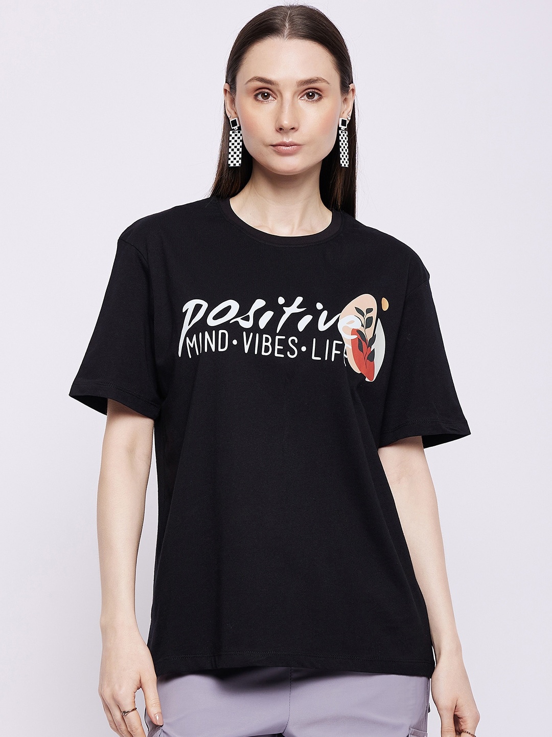 Wear Your Mind Typography Printed Drop Shoulder Sleeves Oversized Pure Cotton T-shirt, Black
Wear Your Mind Typography Printed Drop Shoulder Sleeves Oversized Pure Cotton T-shirt, Black