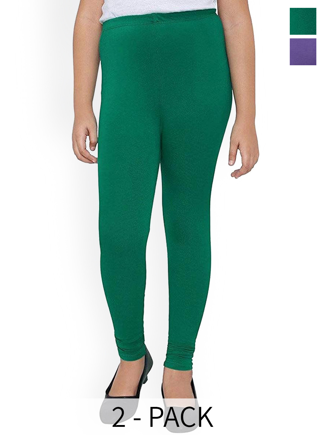 BAESD Girls Pack Of 2 4-Way Stretch Churidar Length Leggings, Purple
BAESD Girls Pack Of 2 4-Way Stretch Churidar Length Leggings, Purple