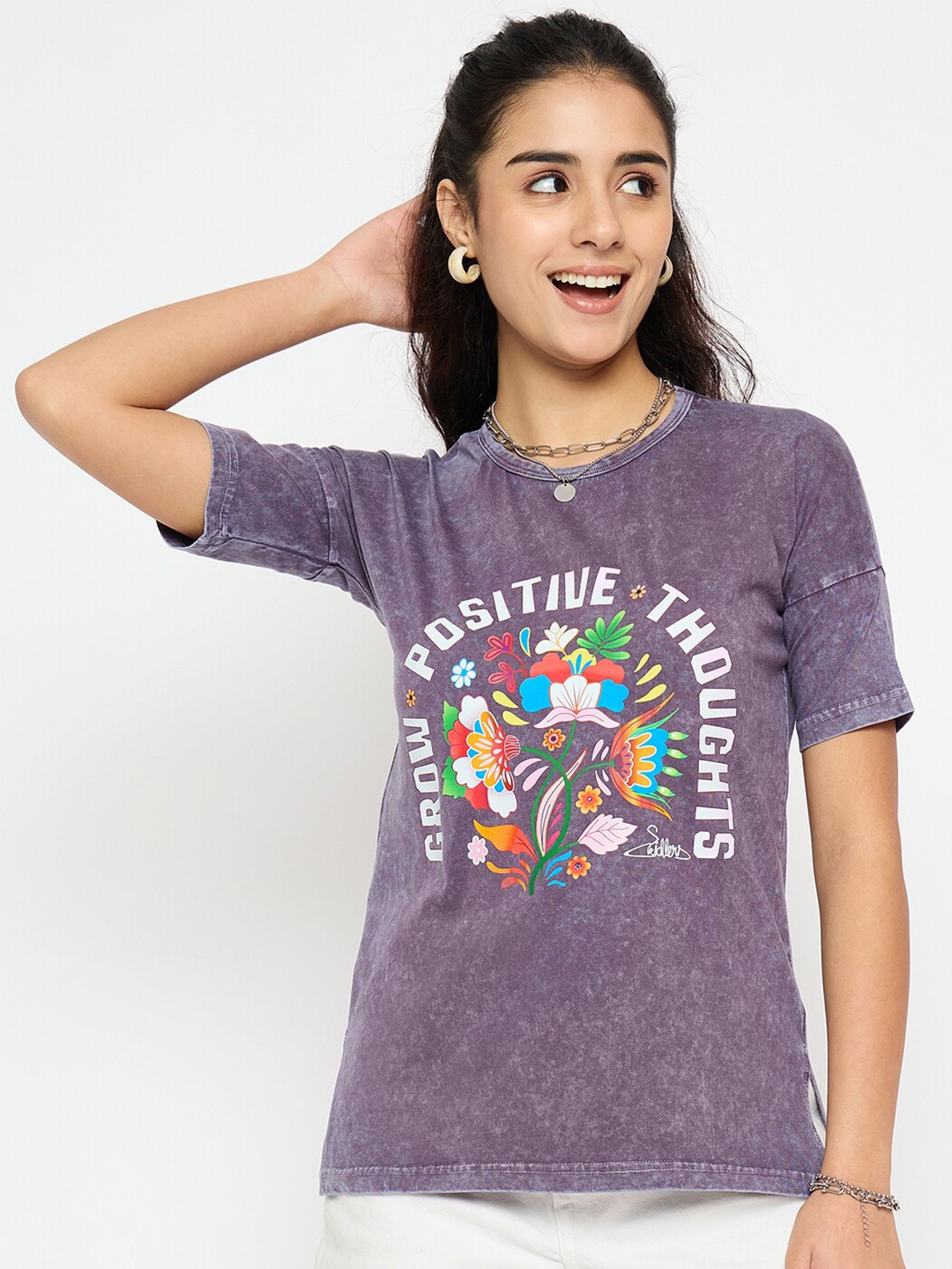Skidlers Typography Printed Drop-Shoulder Pure Cotton Oversized Summer T-shirt, Mauve
Skidlers Typography Printed Drop-Shoulder Pure Cotton Oversized Summer T-shirt, Mauve