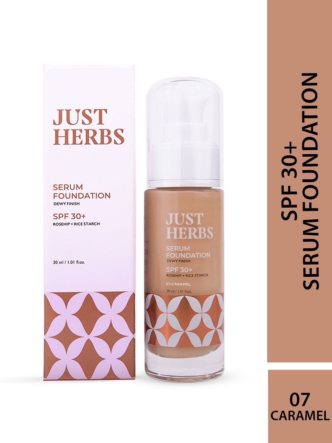 Just Herbs Serum Foundation Dewy Finish SPF30+ With Rice Starch 30ml - Caramel 07, Cream
Just Herbs Serum Foundation Dewy Finish SPF30+ With Rice Starch 30ml - Caramel 07, Cream