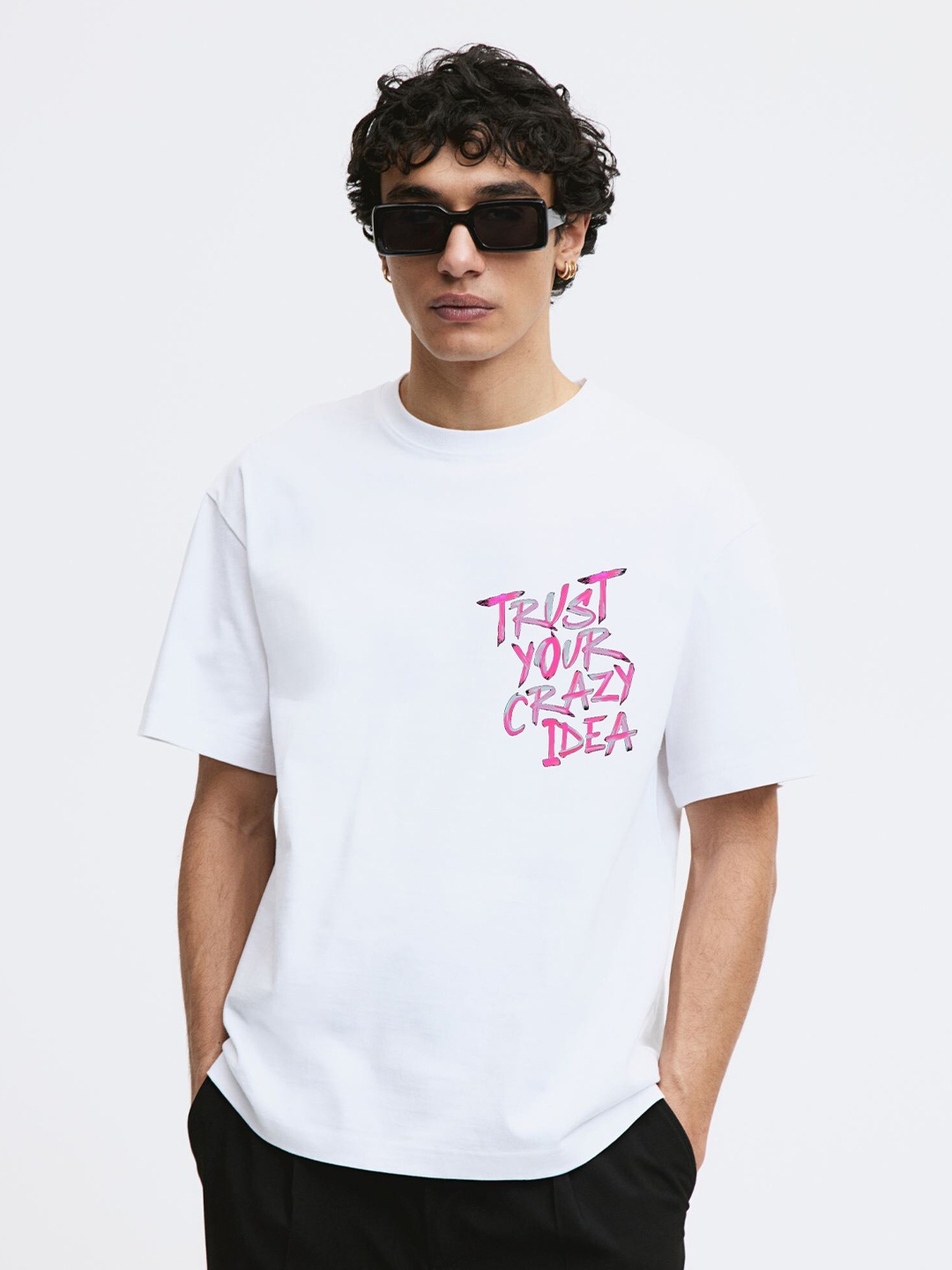 Miaz Lifestyle Typography Printed Drop-Shoulder Sleeves Cotton Oversized T-shirt, White
Miaz Lifestyle Typography Printed Drop-Shoulder Sleeves Cotton Oversized T-shirt, White