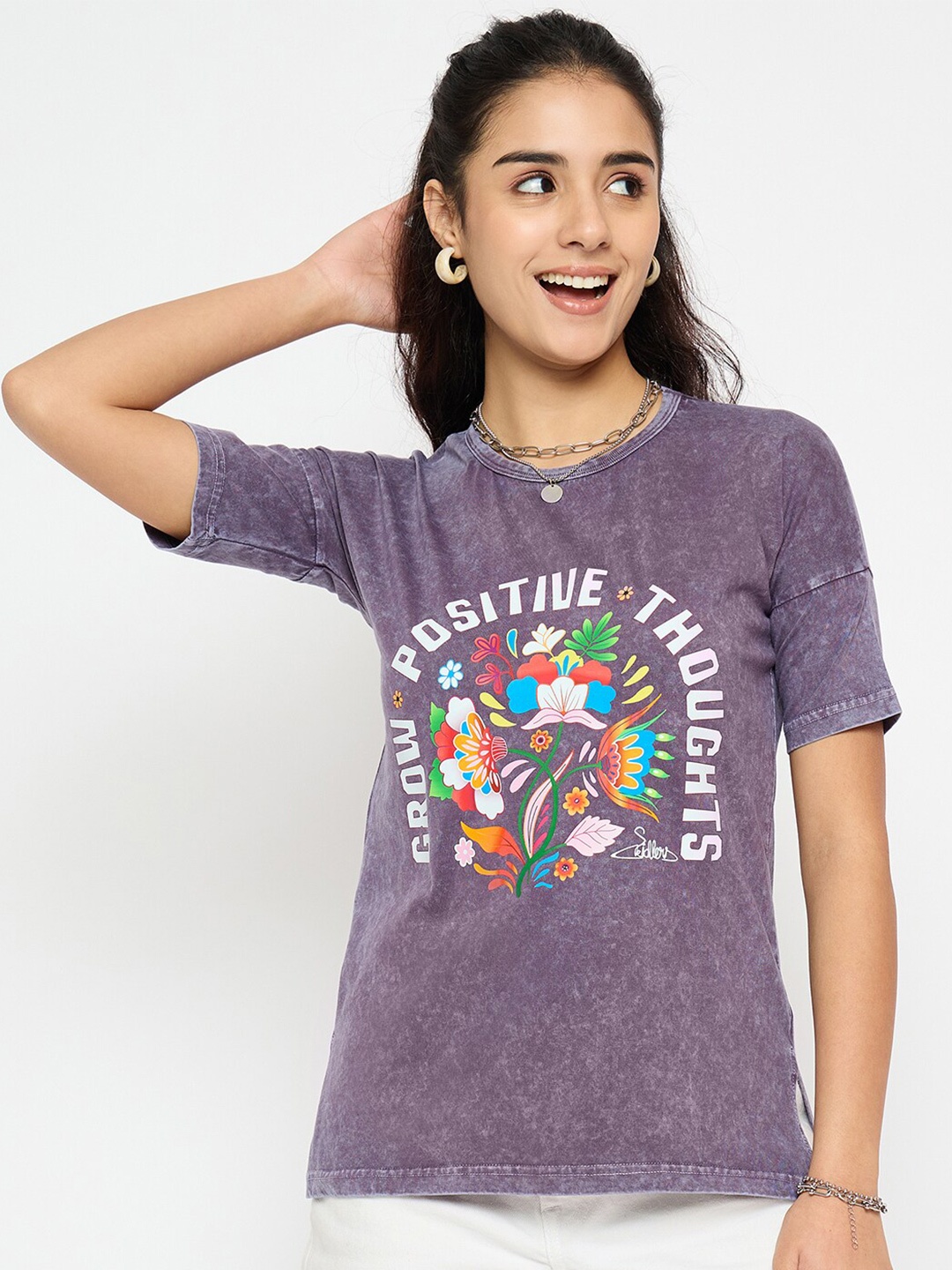 Skidlers Typography Printed Drop-Shoulder Pure Cotton Oversized Summer T-shirt, Mauve
Skidlers Typography Printed Drop-Shoulder Pure Cotton Oversized Summer T-shirt, Mauve