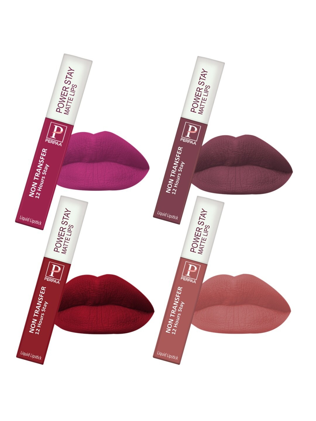 PERPAA Set Of 4 Power Stay Long Lasting Liquid Matte Lipstick- 5ml Each-10-21-22-23, Multi
PERPAA Set Of 4 Power Stay Long Lasting Liquid Matte Lipstick- 5ml Each-10-21-22-23, Multi