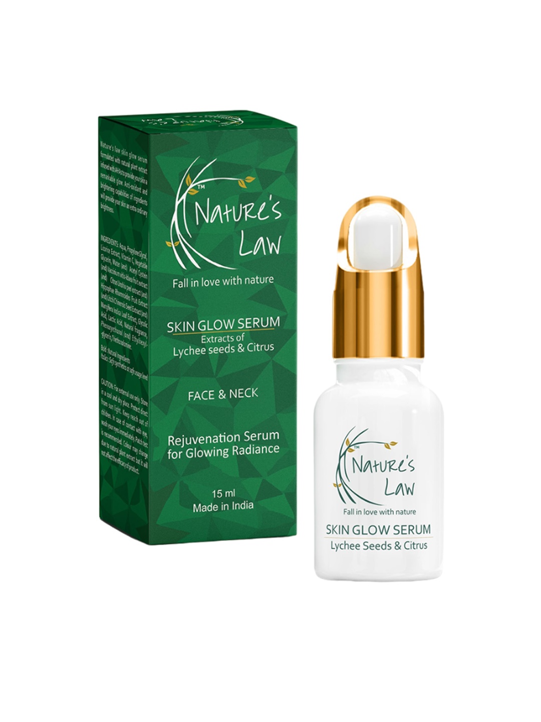 Nature's Law Skin Glow Serum Extracts Of Lychee Seeds & Citrus-15ml, Transparent
Nature's Law Skin Glow Serum Extracts Of Lychee Seeds & Citrus-15ml, Transparent