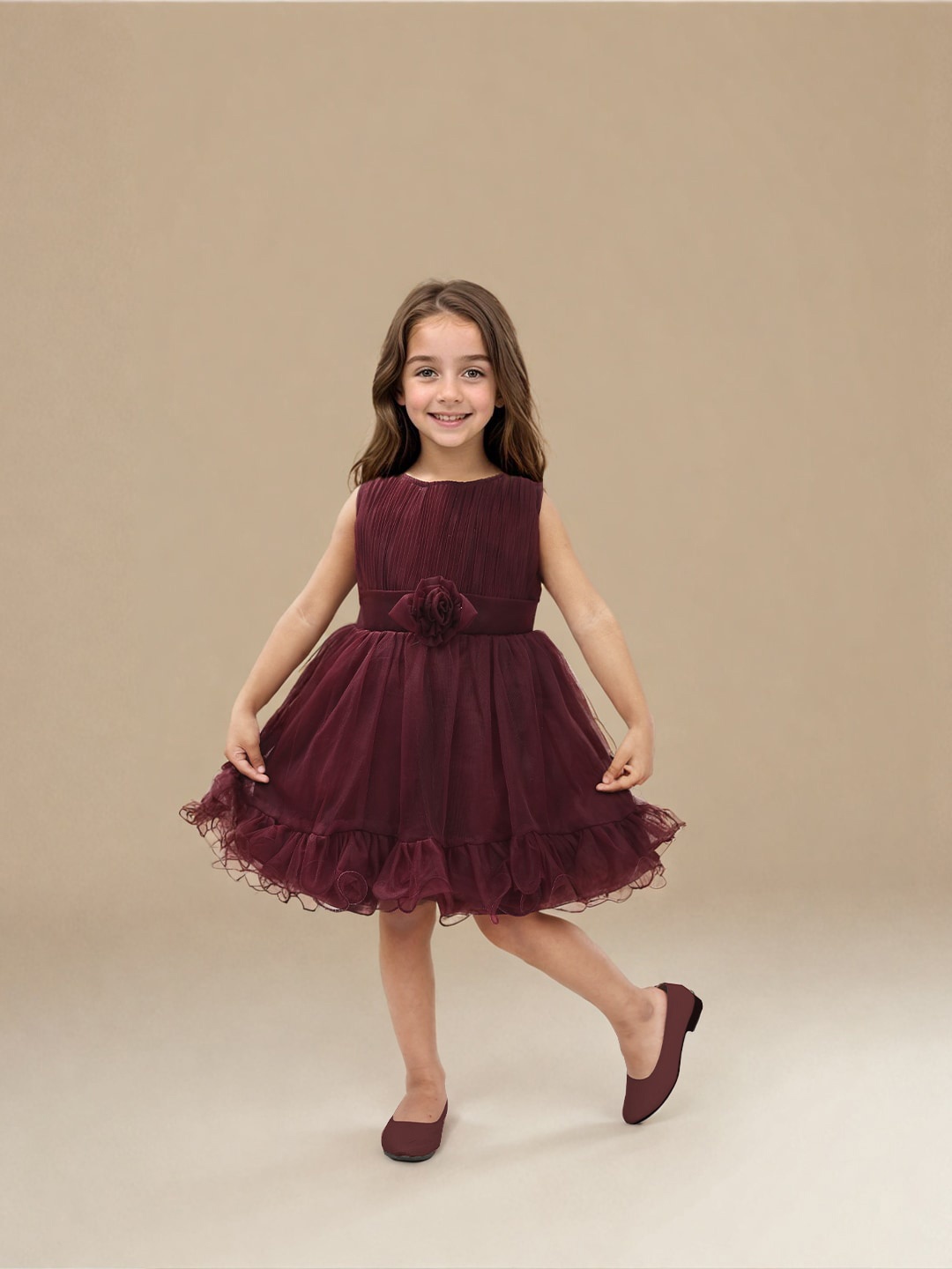 Toonyport Girls Boat Neck Self Design Gathered or Pleated Fit & Flare Midi Dress, Purple
Toonyport Girls Boat Neck Self Design Gathered or Pleated Fit & Flare Midi Dress, Purple