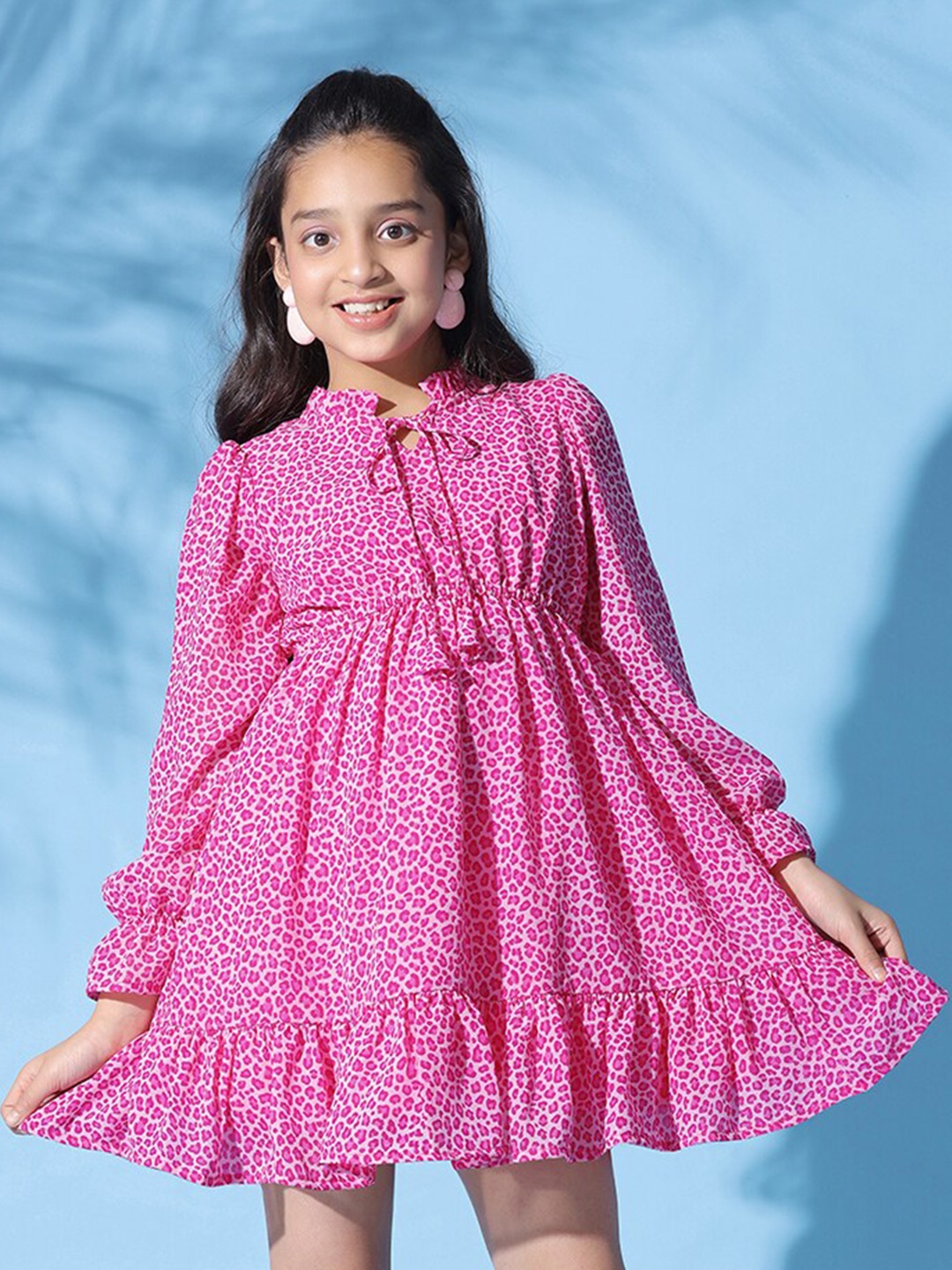 FASHION DREAM Girls Animal Printed Tie-Up Neck Georgette Fit & Flare Mini Dress, Pink
FASHION DREAM Girls Animal Printed Tie-Up Neck Georgette Fit & Flare Mini Dress, Pink