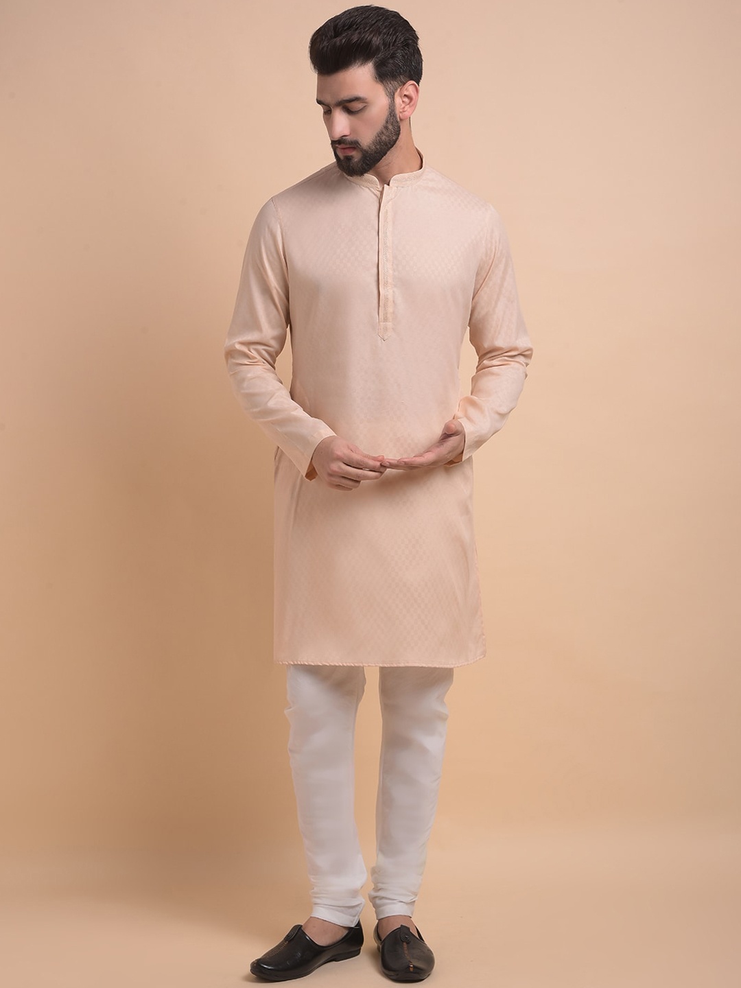 Anouk Ethnic Woven Design Mandarin Collar Regular Straight Kurta With Churidar, Cream
Anouk Ethnic Woven Design Mandarin Collar Regular Straight Kurta With Churidar, Cream