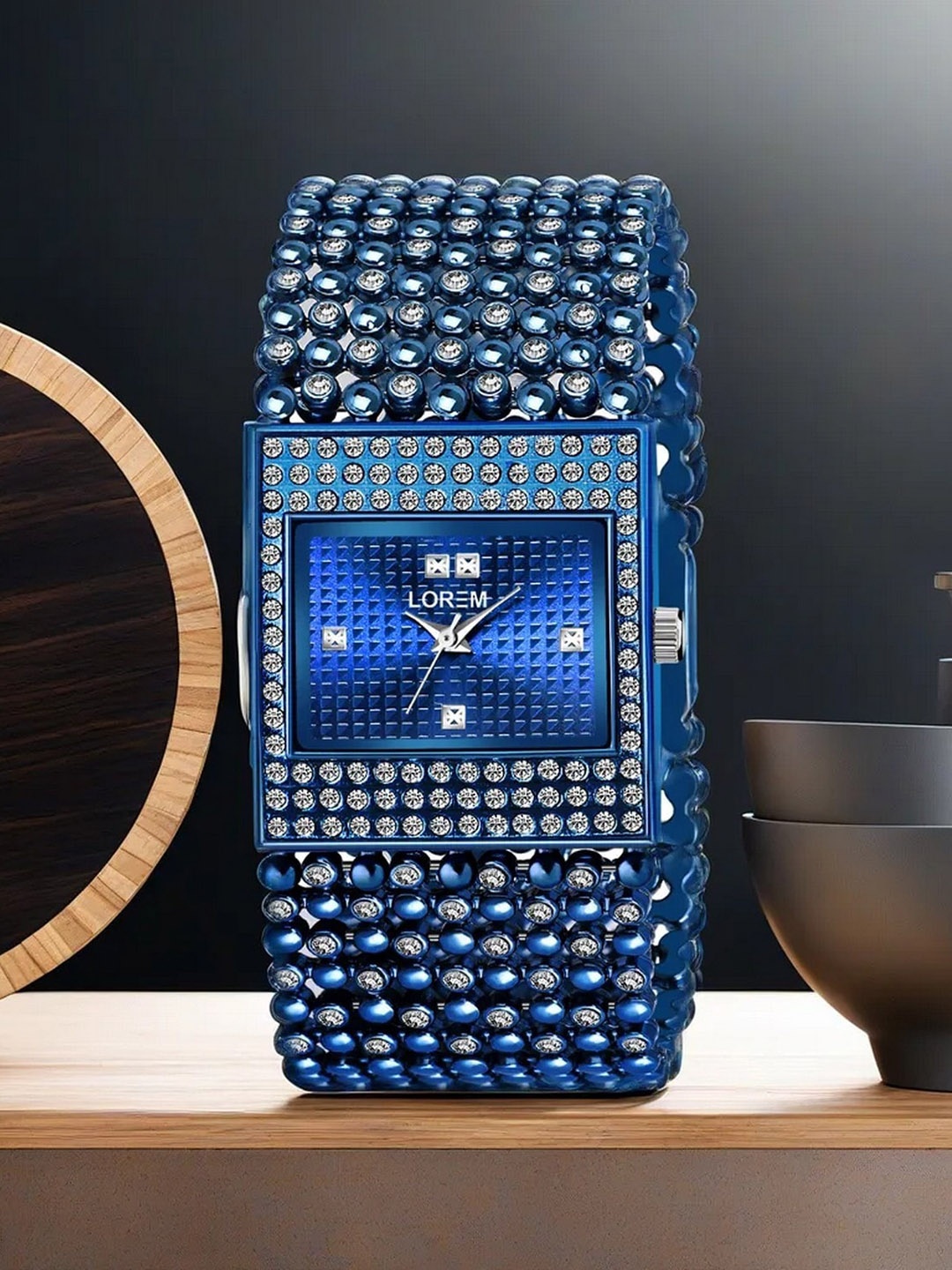 LOREM Women Embellished Rectangular Bracelet Style Straps Analogue Watch LR290-A, Blue
LOREM Women Embellished Rectangular Bracelet Style Straps Analogue Watch LR290-A, Blue