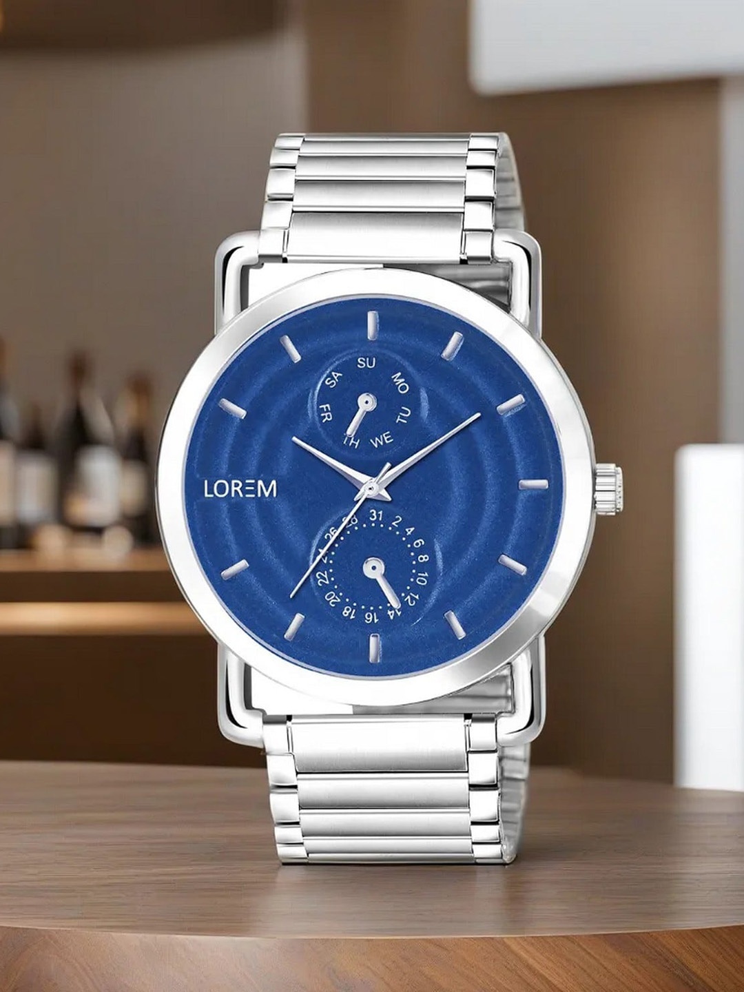 LOREM Men Dial & Stainless Steel Bracelet Style Straps Analogue Watch LR122-A, Blue
LOREM Men Dial & Stainless Steel Bracelet Style Straps Analogue Watch LR122-A, Blue