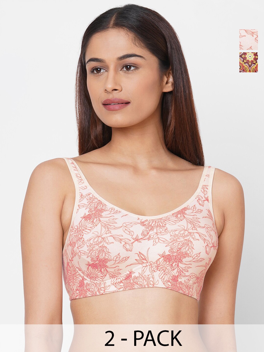 Inner Sense Pack of 2 Full Coverage Anti Odour Minimizer Bras with Anti Microbial, Peach
Inner Sense Pack of 2 Full Coverage Anti Odour Minimizer Bras with Anti Microbial, Peach