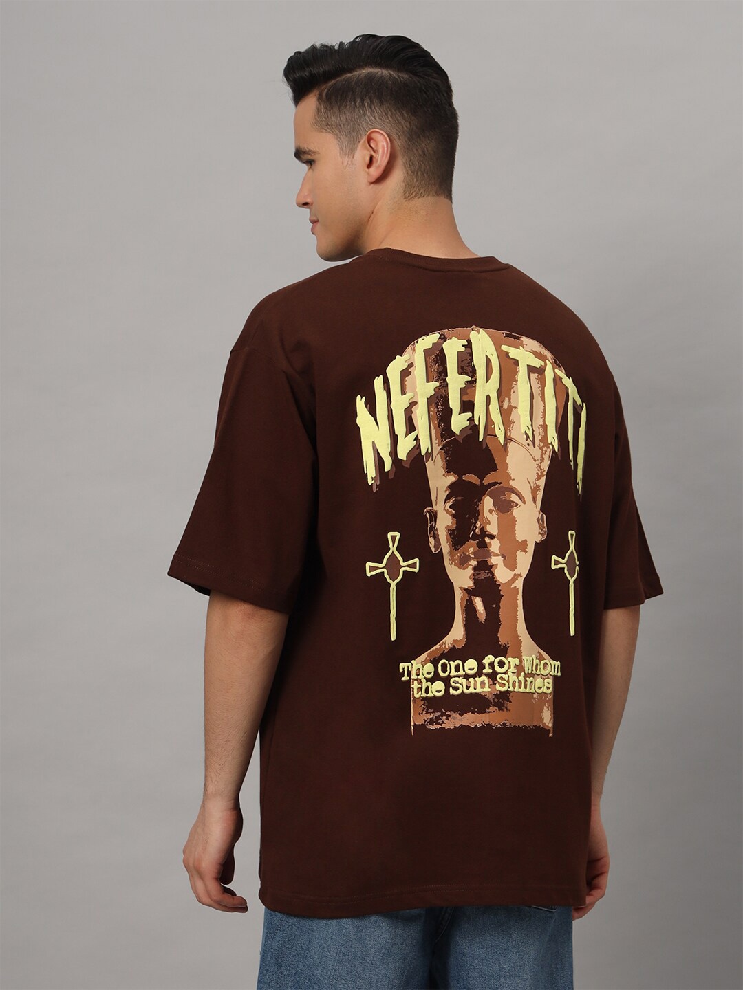 COLOR CAPITAL Unisex Graphic Printed Round Neck Short Sleeves Oversized Cotton T-shirt, Brown
COLOR CAPITAL Unisex Graphic Printed Round Neck Short Sleeves Oversized Cotton T-shirt, Brown