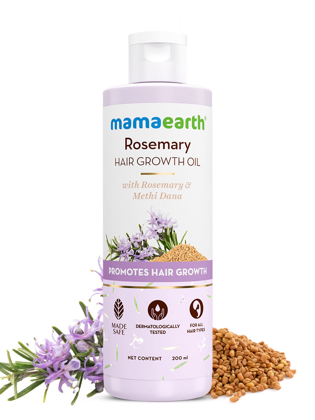 Mamaearth Rosemary Hair Growth Oil with Methi Dana for Promoting Hair Growth - 200ml, Off white
Mamaearth Rosemary Hair Growth Oil with Methi Dana for Promoting Hair Growth - 200ml, Off white