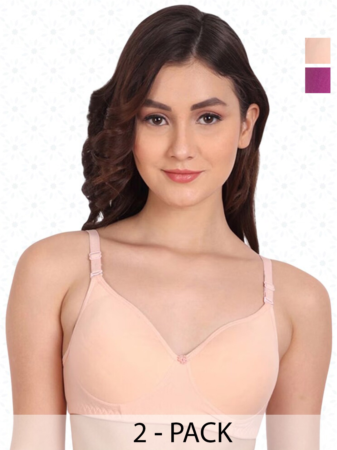 ACCEZORY Pack Of 2 Full Coverage Lightly Padded T-Shirt Bra With All Day Comfort, Peach
ACCEZORY Pack Of 2 Full Coverage Lightly Padded T-Shirt Bra With All Day Comfort, Peach