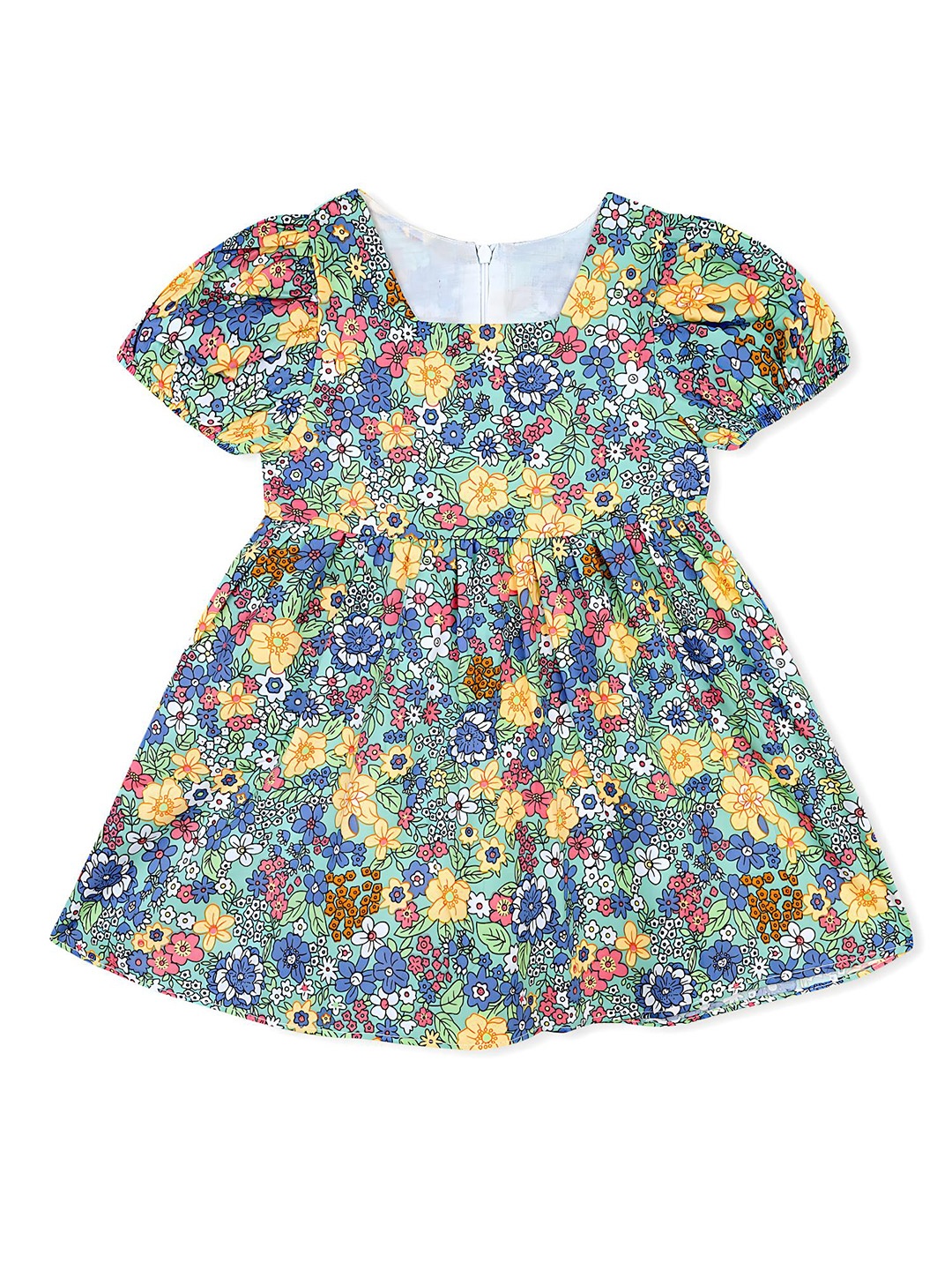 BAESD Girls Floral Print Square Neck Puff Sleeves Cotton Fit & Flare Dress, Green
BAESD Girls Floral Print Square Neck Puff Sleeves Cotton Fit & Flare Dress, Green