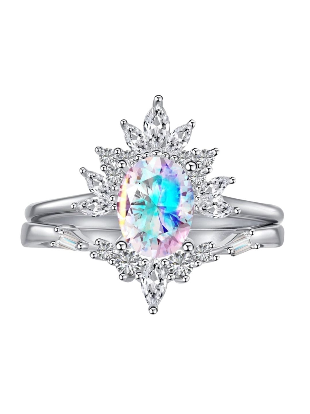 BRIA JEWELS Set Of 2 Rhodium-Plated 925 Sterling Silver Cz-Studded Adjustable Finger Ring
BRIA JEWELS Set Of 2 Rhodium-Plated 925 Sterling Silver Cz-Studded Adjustable Finger Ring