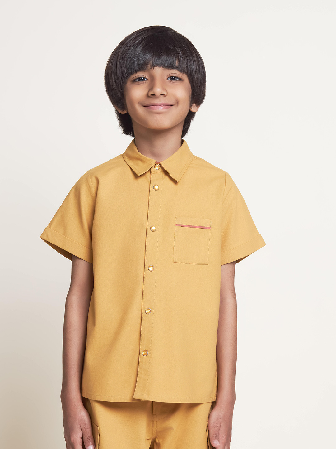 The Tribe Kids Boys Slim Fit Spread Collar Short Sleeves Pure Cotton Casual Shirt, Mustard
The Tribe Kids Boys Slim Fit Spread Collar Short Sleeves Pure Cotton Casual Shirt, Mustard