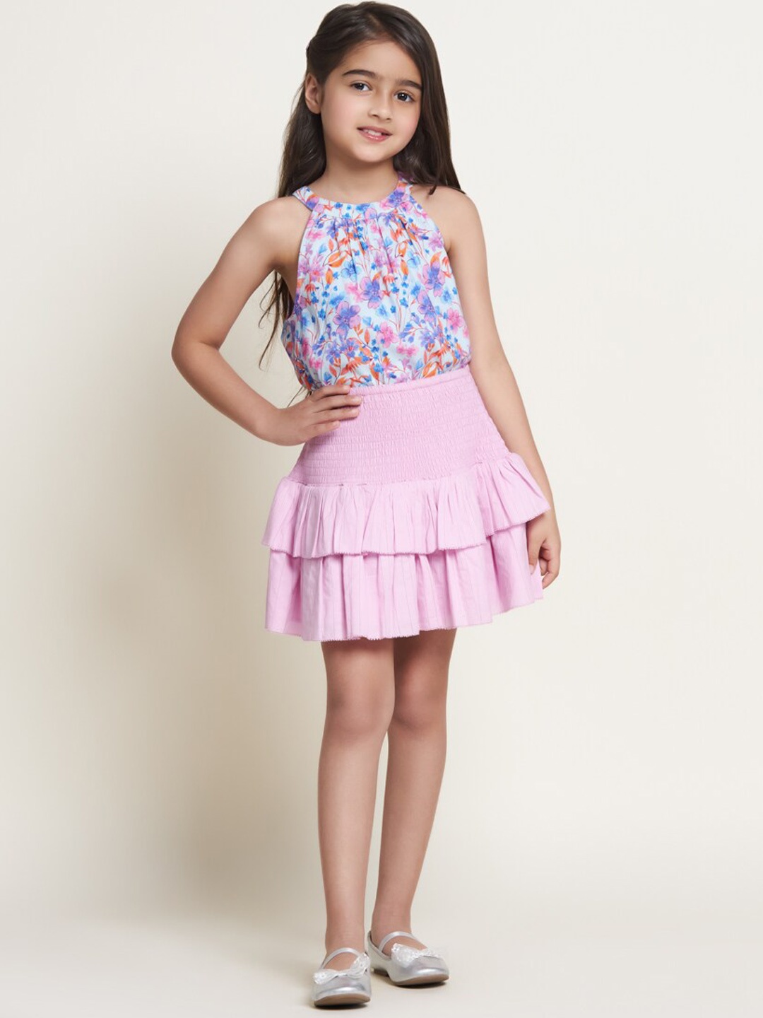 The Tribe Kids Girls Above Knee Smocked Detail Pure Cotton Fit And Flare Skirt, Pink
The Tribe Kids Girls Above Knee Smocked Detail Pure Cotton Fit And Flare Skirt, Pink