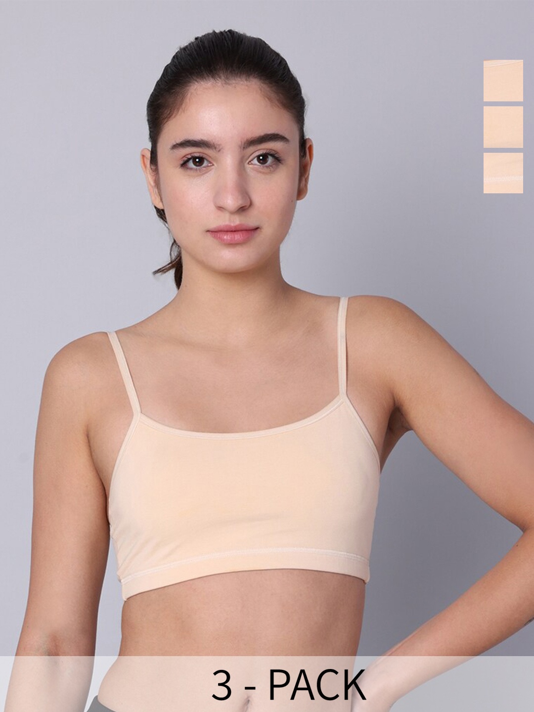 Sillysally Pack Of 3 Full Coverage Non Padded Seamless Workout Bra - All Day Comfort, Nude
Sillysally Pack Of 3 Full Coverage Non Padded Seamless Workout Bra - All Day Comfort, Nude