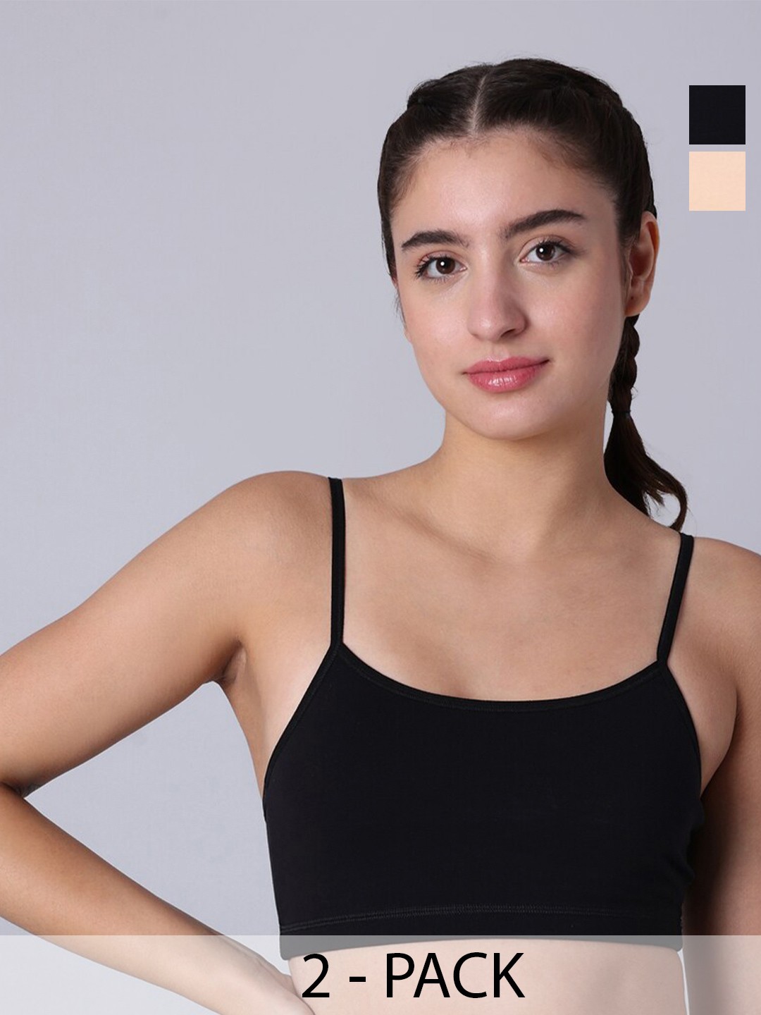 Sillysally Pack of 2 Non Padded Double Layer Workout Bras With All Day Comfort, Cream
Sillysally Pack of 2 Non Padded Double Layer Workout Bras With All Day Comfort, Cream