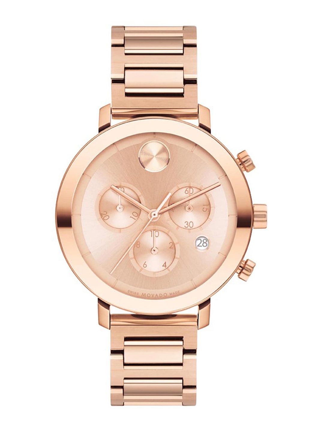 MOVADO Women Stainless Steel Bracelet Style Straps Analogue Chronograph Watch 3600886, Rose gold
MOVADO Women Stainless Steel Bracelet Style Straps Analogue Chronograph Watch 3600886, Rose gold