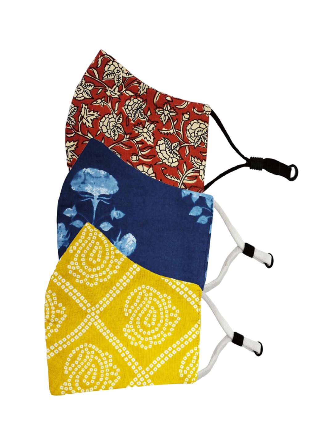 LastInch Pack Of 3 Floral Printed 3-Ply Washable Organic Cotton Outdoor Masks, Yellow
LastInch Pack Of 3 Floral Printed 3-Ply Washable Organic Cotton Outdoor Masks, Yellow