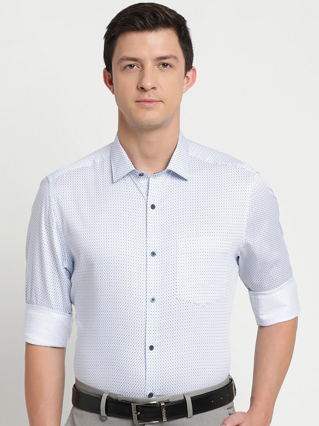 Turtle Classic Slim Fit Long Sleeves Spread Collar Cotton Opaque Printed Formal Shirt, Blue
Turtle Classic Slim Fit Long Sleeves Spread Collar Cotton Opaque Printed Formal Shirt, Blue