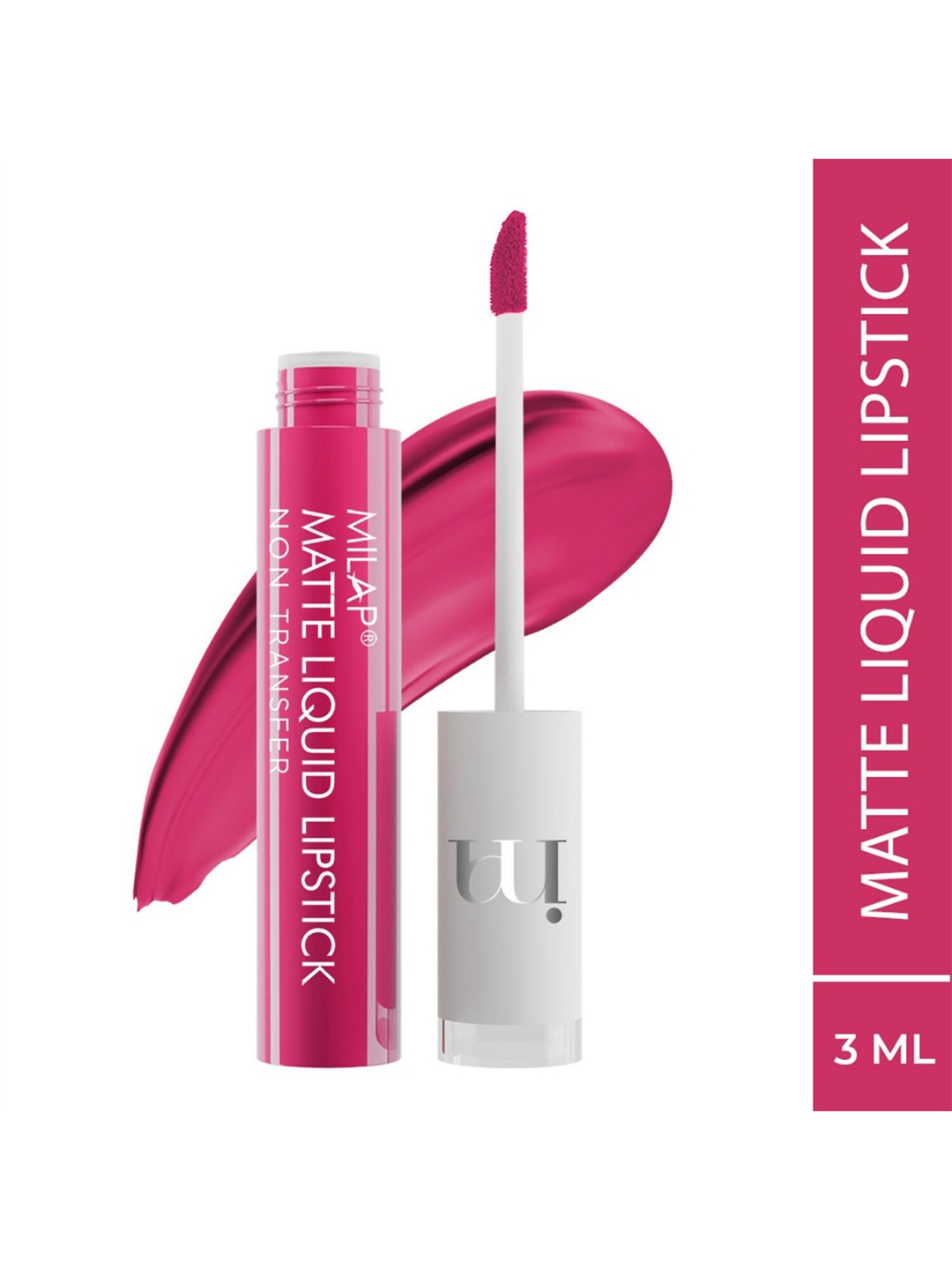 MILAP Matte Liquid Smudge Proof Lipstick Enriched With Vitamin E-3ml-616-Candy Love, Pink
MILAP Matte Liquid Smudge Proof Lipstick Enriched With Vitamin E-3ml-616-Candy Love, Pink