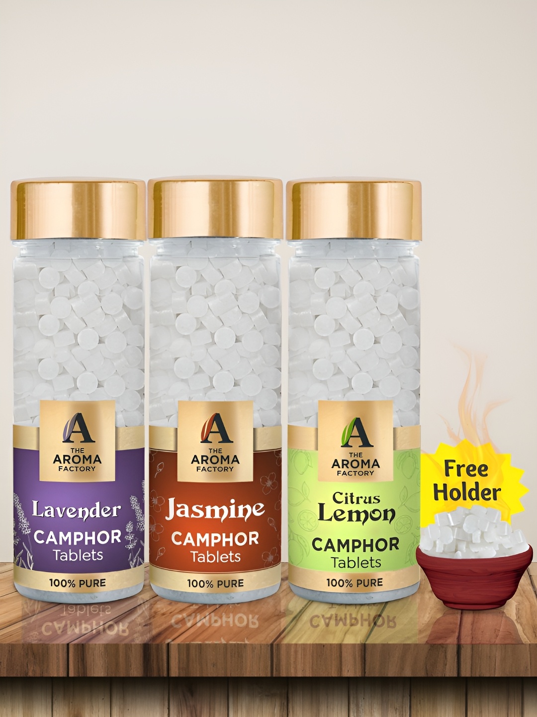 The Aroma Factory 3-Pcs White Lavender, Jasmine & Citrus Lemon Scented Camphors
The Aroma Factory 3-Pcs White Lavender, Jasmine & Citrus Lemon Scented Camphors