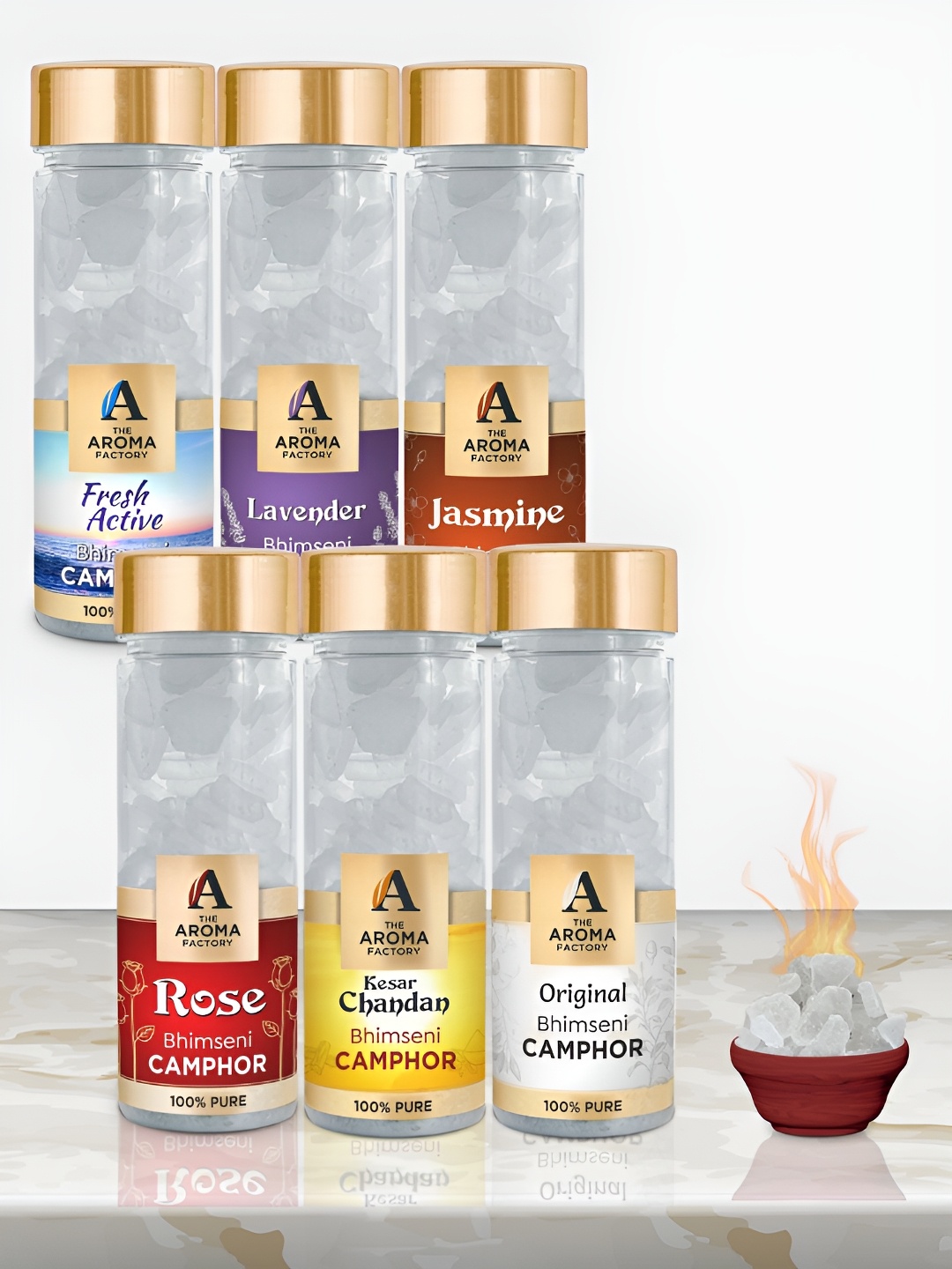 The Aroma Factory White 6 Pcs Fresh Active Lavender Jasmine Rose Chandan Orignal Camphor
The Aroma Factory White 6 Pcs Fresh Active Lavender Jasmine Rose Chandan Orignal Camphor