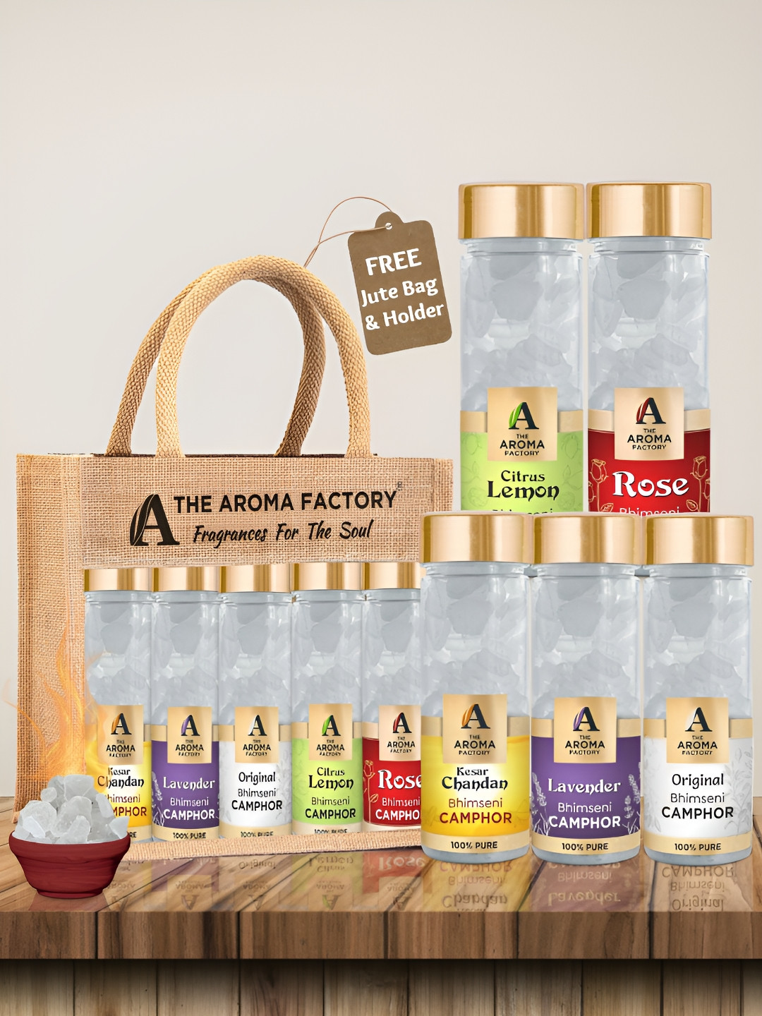 The Aroma Factory 5-Pcs White Chandan,Lavender,Original,Lemon & Rose Scented Camphors
The Aroma Factory 5-Pcs White Chandan,Lavender,Original,Lemon & Rose Scented Camphors