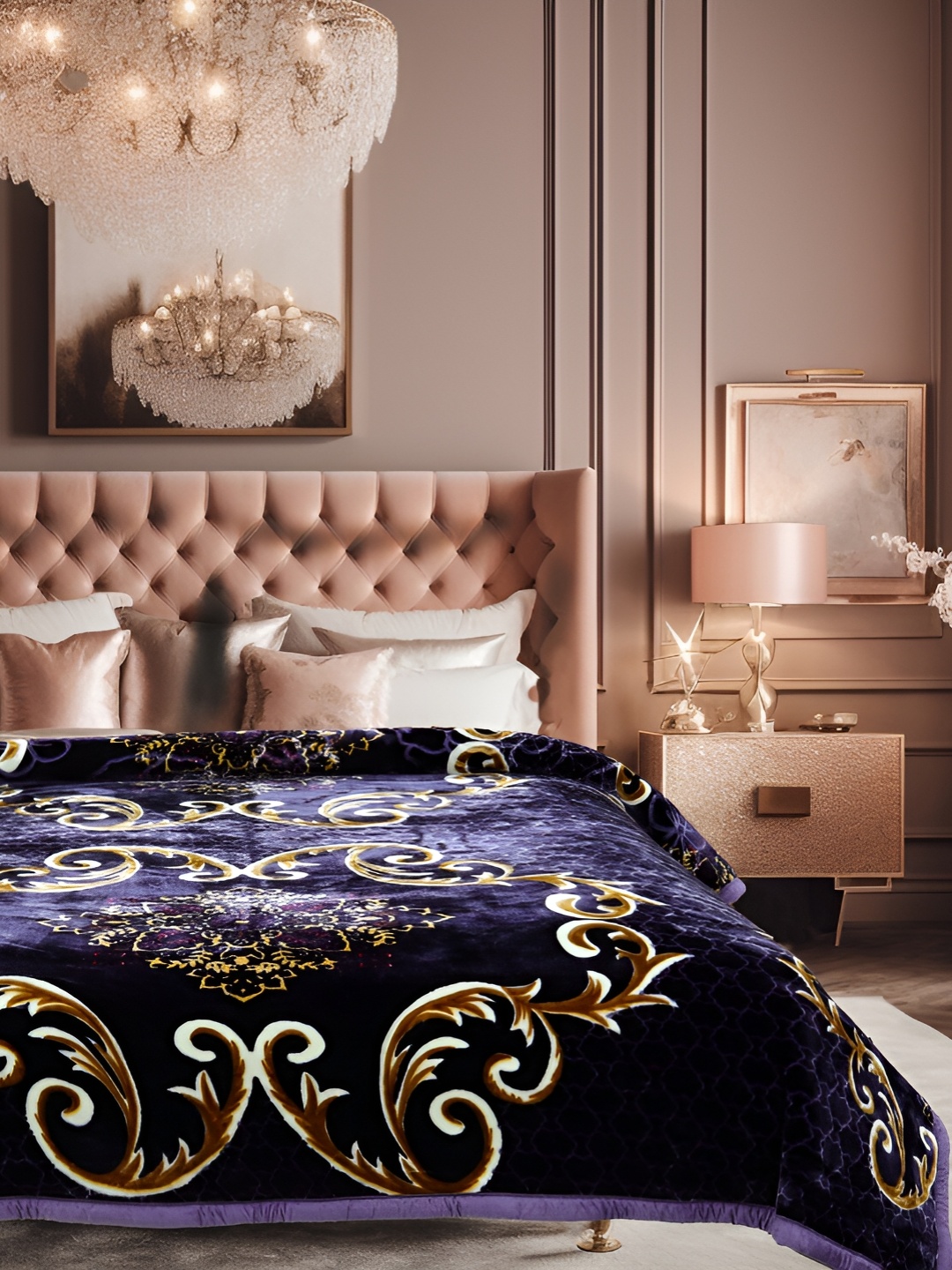 ELSTONE HOME Purple & Brown Floral Microfiber Heavy Winter 600 GSM Double Bed Blanket
ELSTONE HOME Purple & Brown Floral Microfiber Heavy Winter 600 GSM Double Bed Blanket