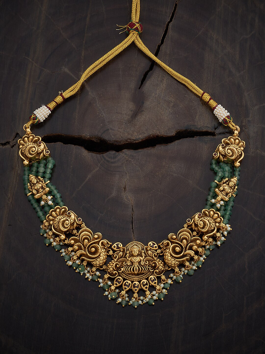 Kushal's Fashion Jewellery Gold-Plated Beaded Copper Antique Necklace 
Kushal's Fashion Jewellery Gold-Plated Beaded Copper Antique Necklace