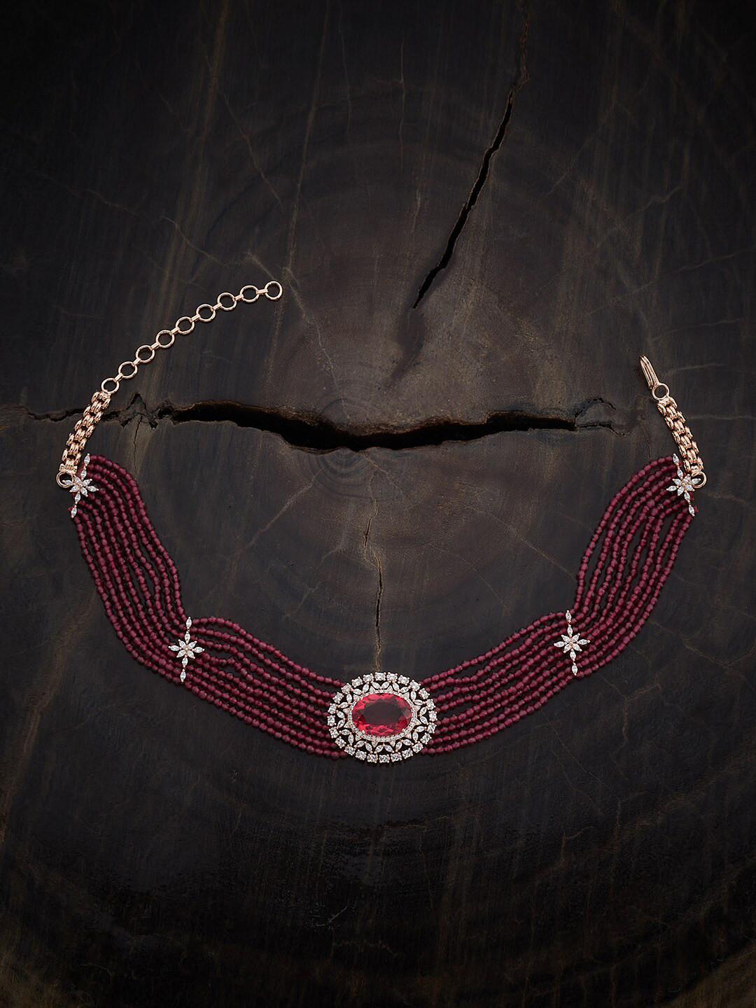 Kushal's Fashion Jewellery Copper Rose Gold-Plated Cubic Zirconia Studded Necklace
Kushal's Fashion Jewellery Copper Rose Gold-Plated Cubic Zirconia Studded Necklace