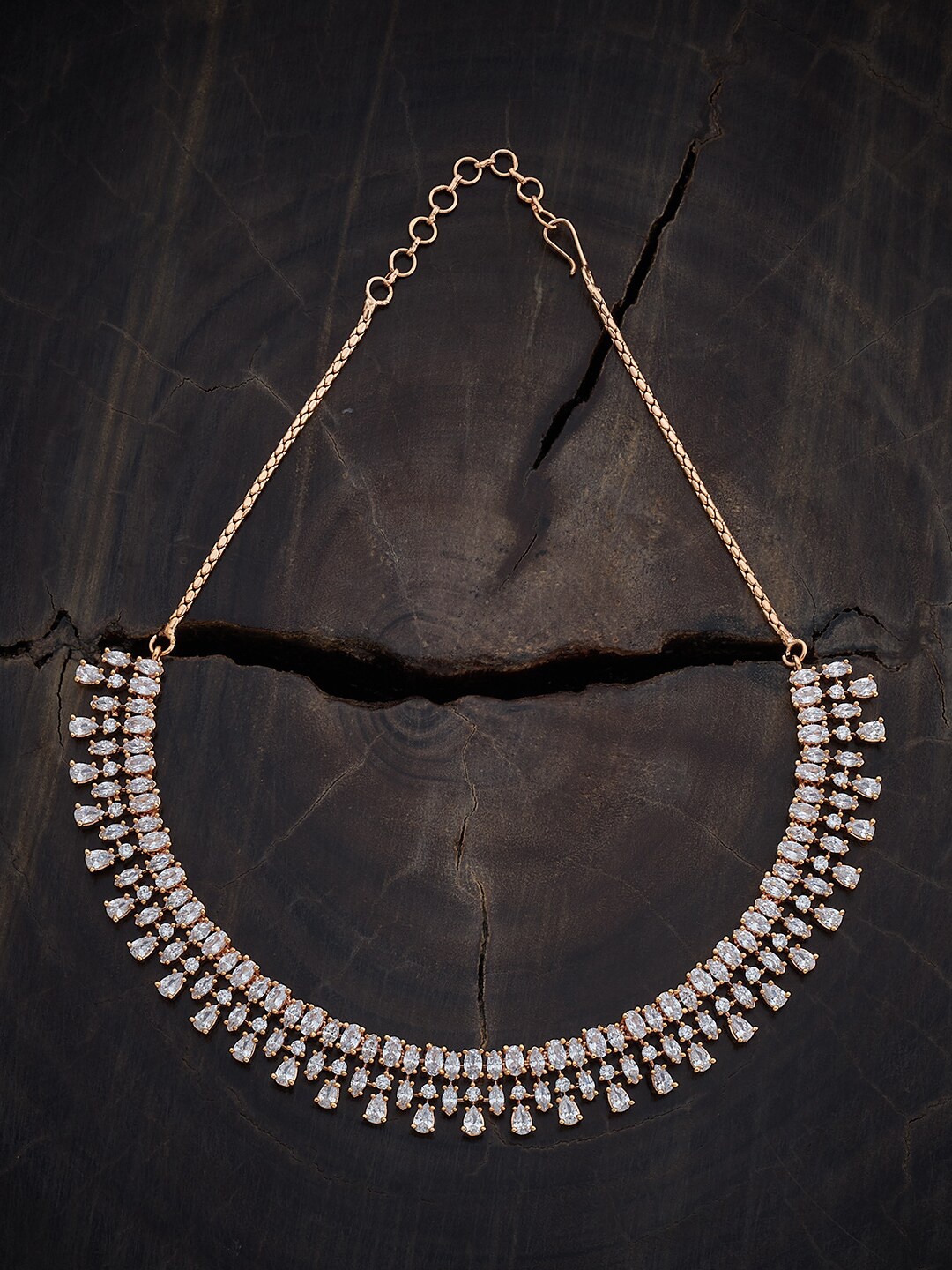 Kushal's Fashion Jewellery Copper Rose Gold-Plated Cubic Zirconia Statement Necklace
Kushal's Fashion Jewellery Copper Rose Gold-Plated Cubic Zirconia Statement Necklace