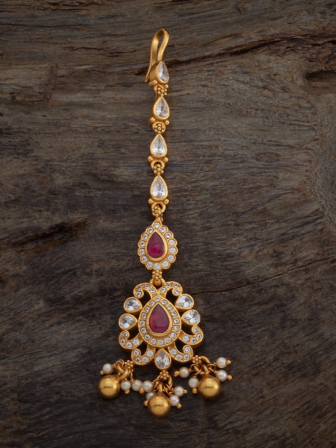 Kushal's Fashion Jewellery 92.5 Pure Silver Gold-Plated Artificial Stones Maang Tikka
Kushal's Fashion Jewellery 92.5 Pure Silver Gold-Plated Artificial Stones Maang Tikka