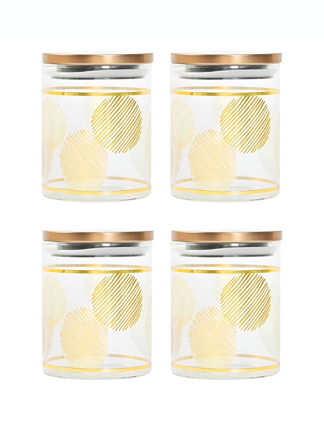 Femora Transparent and GoldToned 4 Pcs Storage Jar with Airtight Steel Lid 750 ml Each
Femora Transparent and GoldToned 4 Pcs Storage Jar with Airtight Steel Lid 750 ml Each