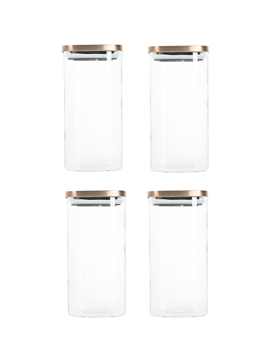 Femora Transparent and GoldToned 4 Pieces Storage Jar with Airtight Steel Lid 1.5 L Each
Femora Transparent and GoldToned 4 Pieces Storage Jar with Airtight Steel Lid 1.5 L Each