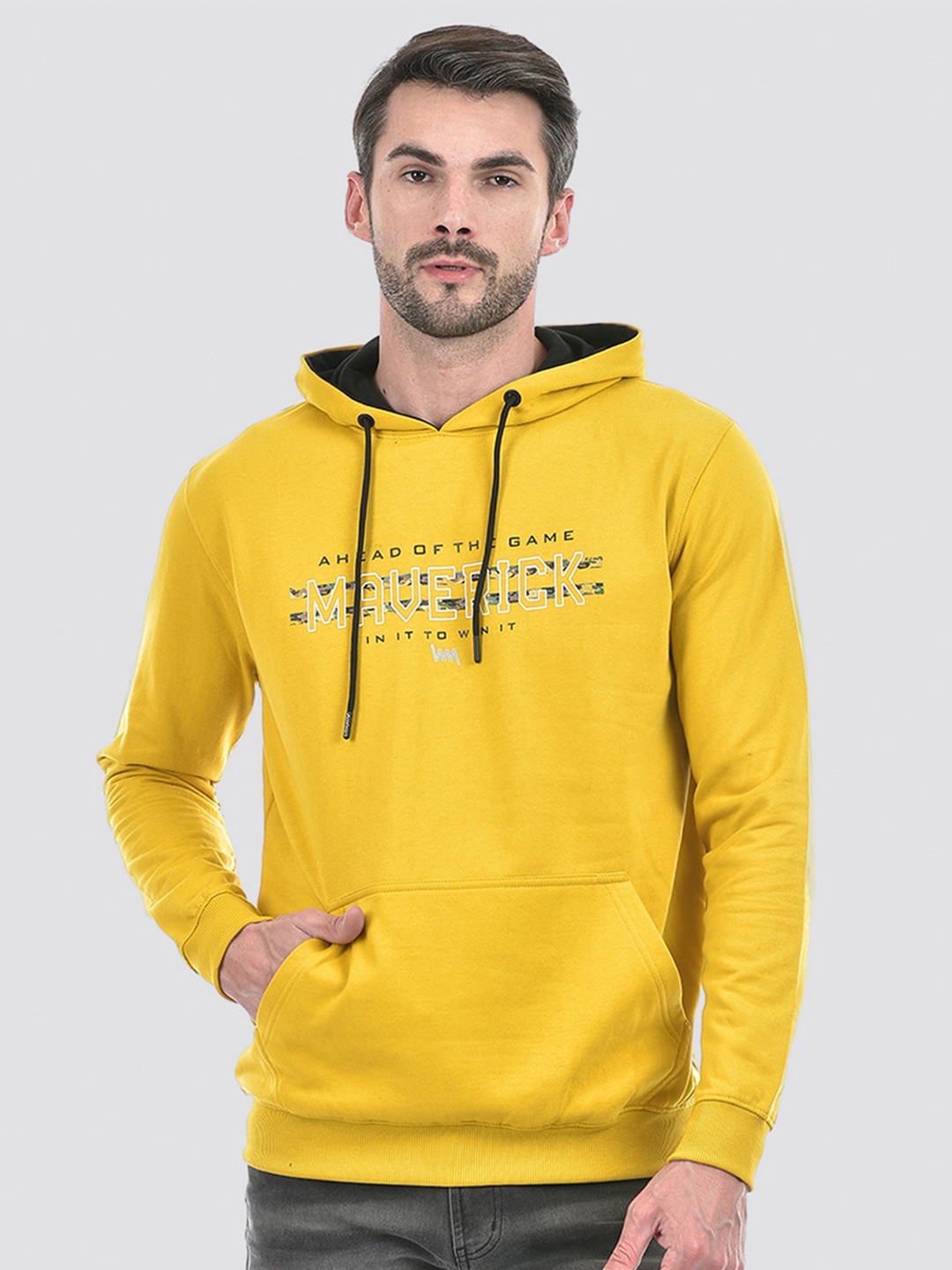 Lawman pg3 Typography Printed Hooded Long Sleeves Zip Detail Pullover Sweatshirt, Yellow
Lawman pg3 Typography Printed Hooded Long Sleeves Zip Detail Pullover Sweatshirt, Yellow